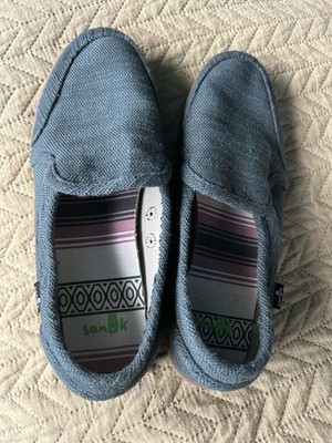 Sanuk Shoes Women s Sz 7 Dark Teal Flats