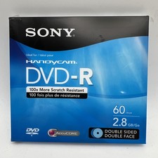Sony HandyCam DVD-R 2.8 GB 60 Minute double-Sided TWO Disc Brand NEW