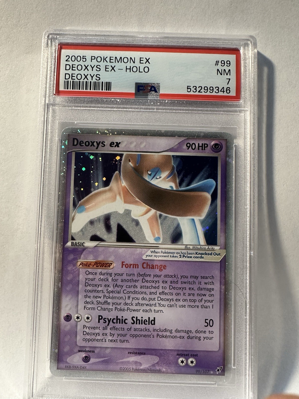 Pokémon TCG Deoxys EX Holo Ultra Rare Vintage Card 99/107 Defense PSA 7