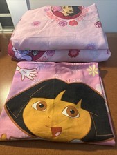 Vtg Dora The Explorer Dan River 3 Piece Twin Sheet Set: Fitted, Flat  Pillow