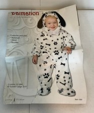 Dalmation Plush Puppy Costume Toddler 2-4T Living Fiction NWOT