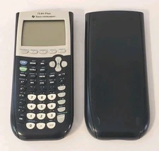 Texas Instruments TI-84 Plus Graphing Calculator Black/ White with Cover