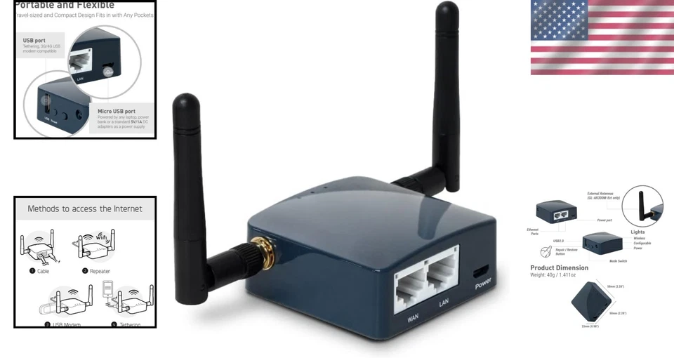 Lightweight Mini Wi-Fi Router - Ideal for Hotel & Public Internet Security - Image 2 of 4