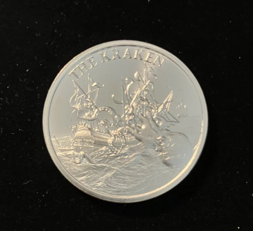 Intaglio Mint Cryptozoology series THE KRAKEN 1oz .999 Silver USA Made Round BU