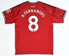 Bruno Fernandes Signed Manchester United Home Soccer Jersey #8 - Beckett W Holo
