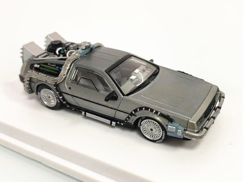 MJ 1/64 Back To The Future (First 0 -1) Time Machine Delorean Diecast Model Car - Picture 2 of 11
