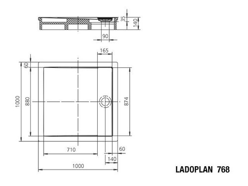 Kaldewei Duschwanne Stahl-Email Ladoplan Ablaufabdeckung Ablauf Duschtasse - Bild 3 von 5