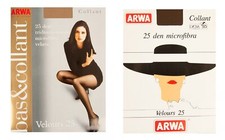 Strumpfhose Strümpfe Damen 25 DEN Mikrofaser verschleiert Flachnähte All Nude ARWA Art