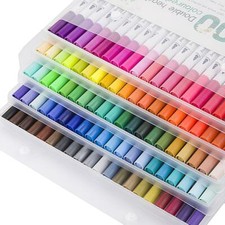 dual tip brush pens 100