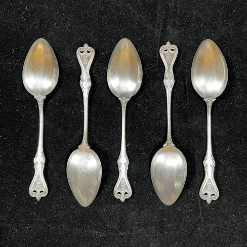 Set 5 Towle 925 Sterling Silver Old Colonial Demitasse Spoons 4-7/8in Monogram S - Picture 2 of 8
