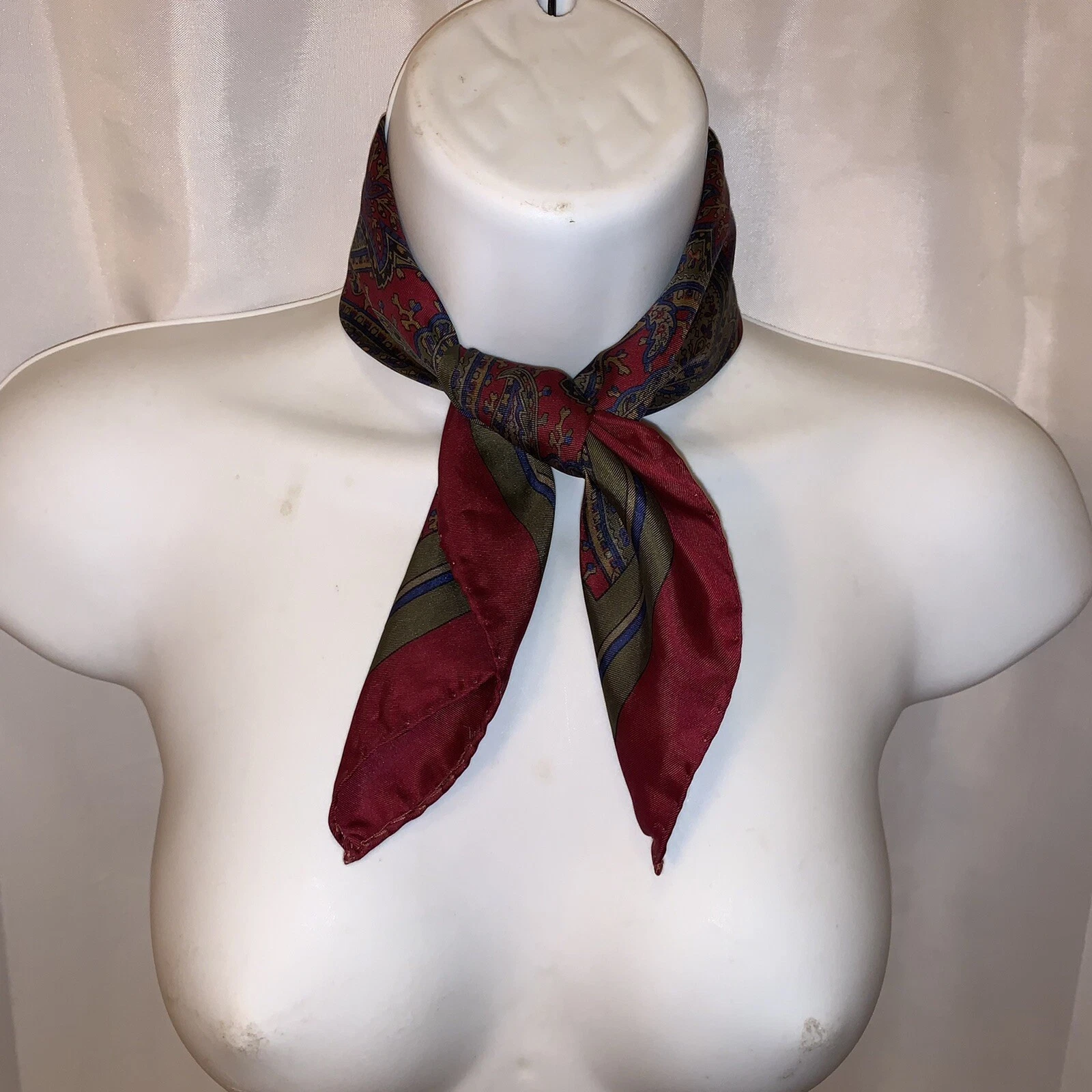 Écharpe gavroche vintage CHRISTIAN DIOR multicolore SOIE
