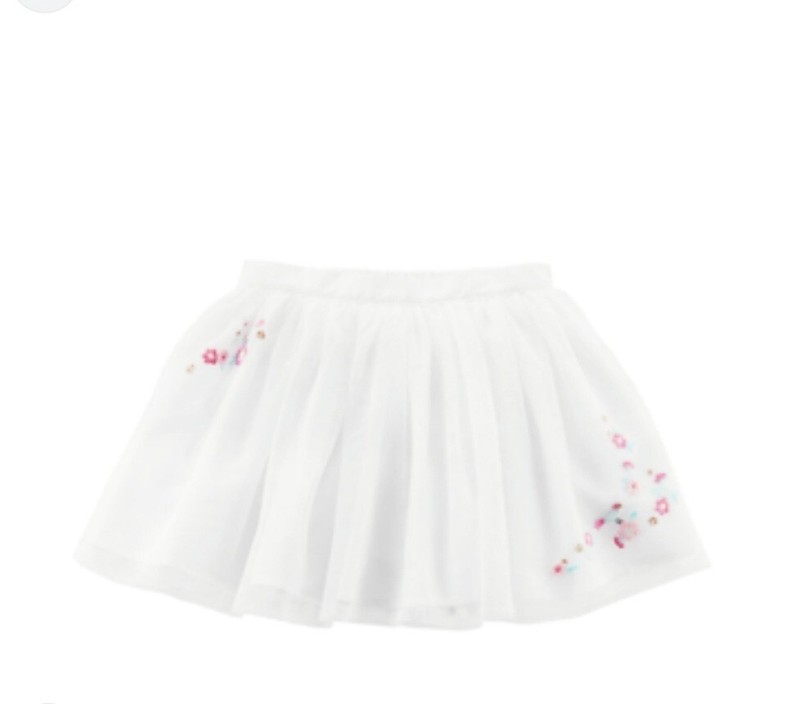 New Carters Toddler Girl's White Tutu Floral Embroidery Size 4T