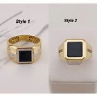 - Anillo de hombre en oro de 10 Kil 10k gold onyx ring - men’s ring Size 11- 12