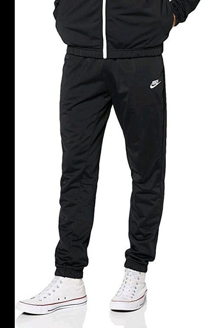 Mens Nike Basic Poly Tracksuit Black / White Size Small for sale online | eBay