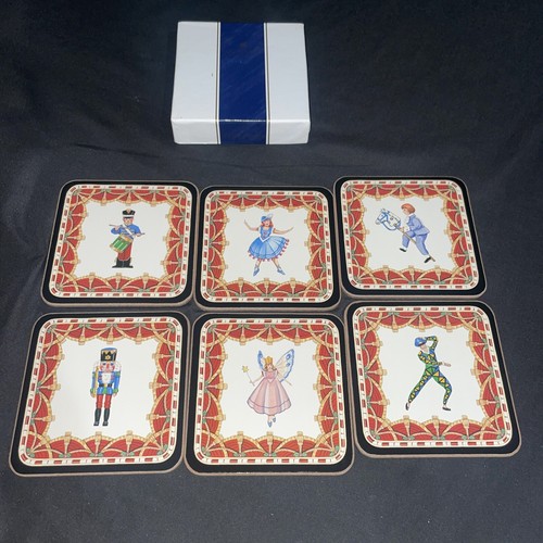 Vintage Pimpernel Set Of 6 England Nutcracker Cork Backed Coasters - Picture 11 of 24