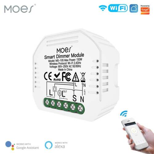 MOES WLAN 1/2 Weg Smart Dimmer Lichtschalter Unterputz Modul Alexa Google App - Bild 18 von 19
