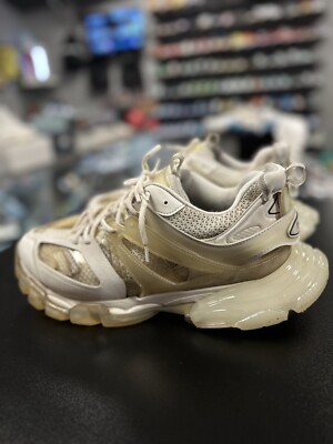 Size 12 - Balenciaga Track Sneaker Clear Sole - White Cream for