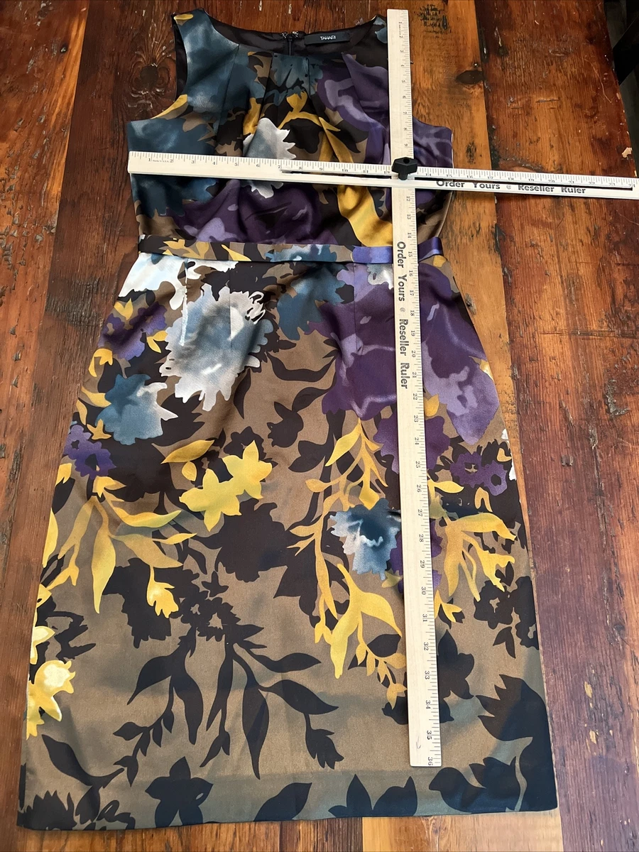 Tahari black and clearance gold dress