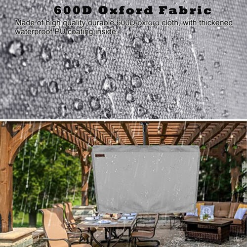 40"-65" Outdoor Waterproof TV Cover Weatherproof 360° LED Screen Protector 600D - Picture 4 of 11