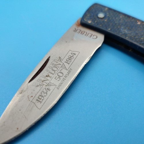 Gerber LST 300 Ultralight DUPONT NYLON Limited Edition Blue Folding Knife Rare - Picture 3 of 9