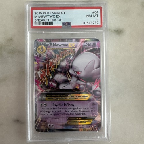 2015 Pokemon XY Breakthrough M Meet EX #64 PSA 8