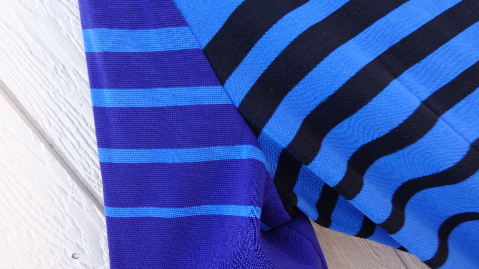 NICE Misook Multi Blue  Striped Front Zip Jacket … - image 8