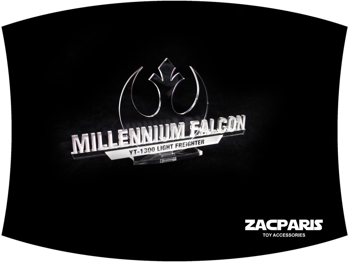 3D DISPLAY PLAQUE for Star wars Millennium Falcon Models, Lego