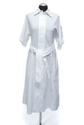 Liviana Conti Blusenkleid langes Kleid Abito Donna 38 weiß leicht kurzarm Neu - Bild 1 von 4