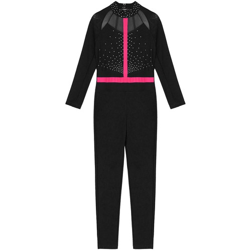 Kids Girls Rompers Stage Bodysuit Performance Jumpsuit Yoga Leotard Cosplay - Picture 16 of 60