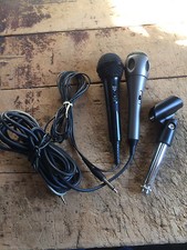 2 Radio Shack corded microphones 33-3024 33-3009