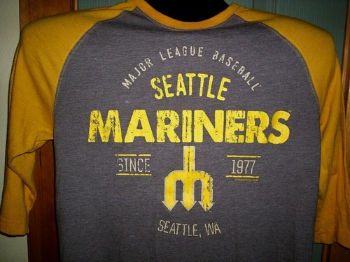SEATTLE MARINERS SHIRT MLB ORIGINAL MARKE GRÖSSE MED NEUWERTIG VINTAGE STYLE L@@K GOOM'S - Bild 2 von 3