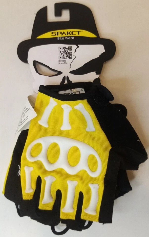 SPAKCT 自行车穿 CK01 骷髅骨自行车骑行手套,XL — 第 2/3 张图片