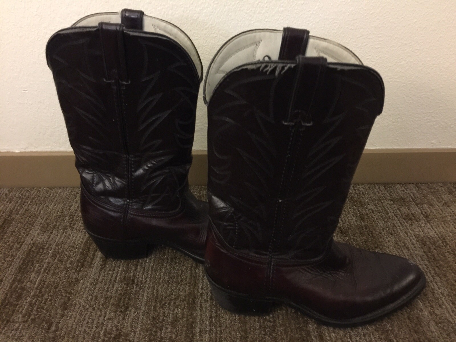 Durango Maroon Brown Leather Cowboy Boots 10 1/2 … - image 4