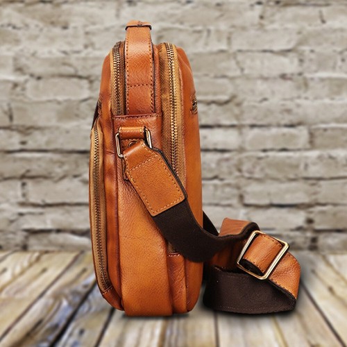 Genuine Leather Purse and Shoulder Bag for Men Vintage Real Leather Messenger - Picture 8 of 15