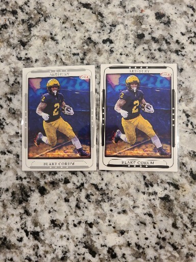 2023 SAGE Artistry Football #10 Blake Corum - Black And Silver Parallels