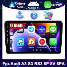 Per Audi A3 2 8P 2003-1320 Autoradio GPS Navigatore Car Play Android14 DSP 9"IPS
