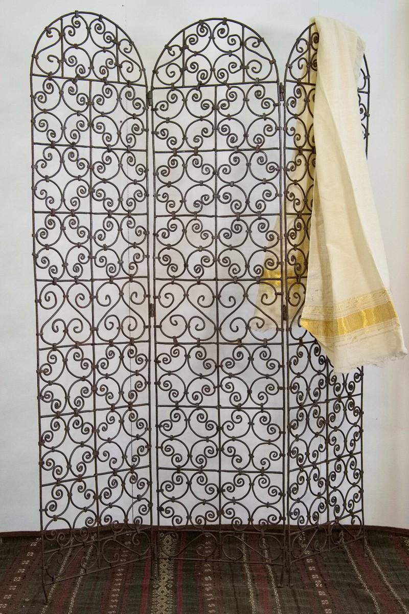 Divisorio paravento da esterno Lovington crema,180x350 cm