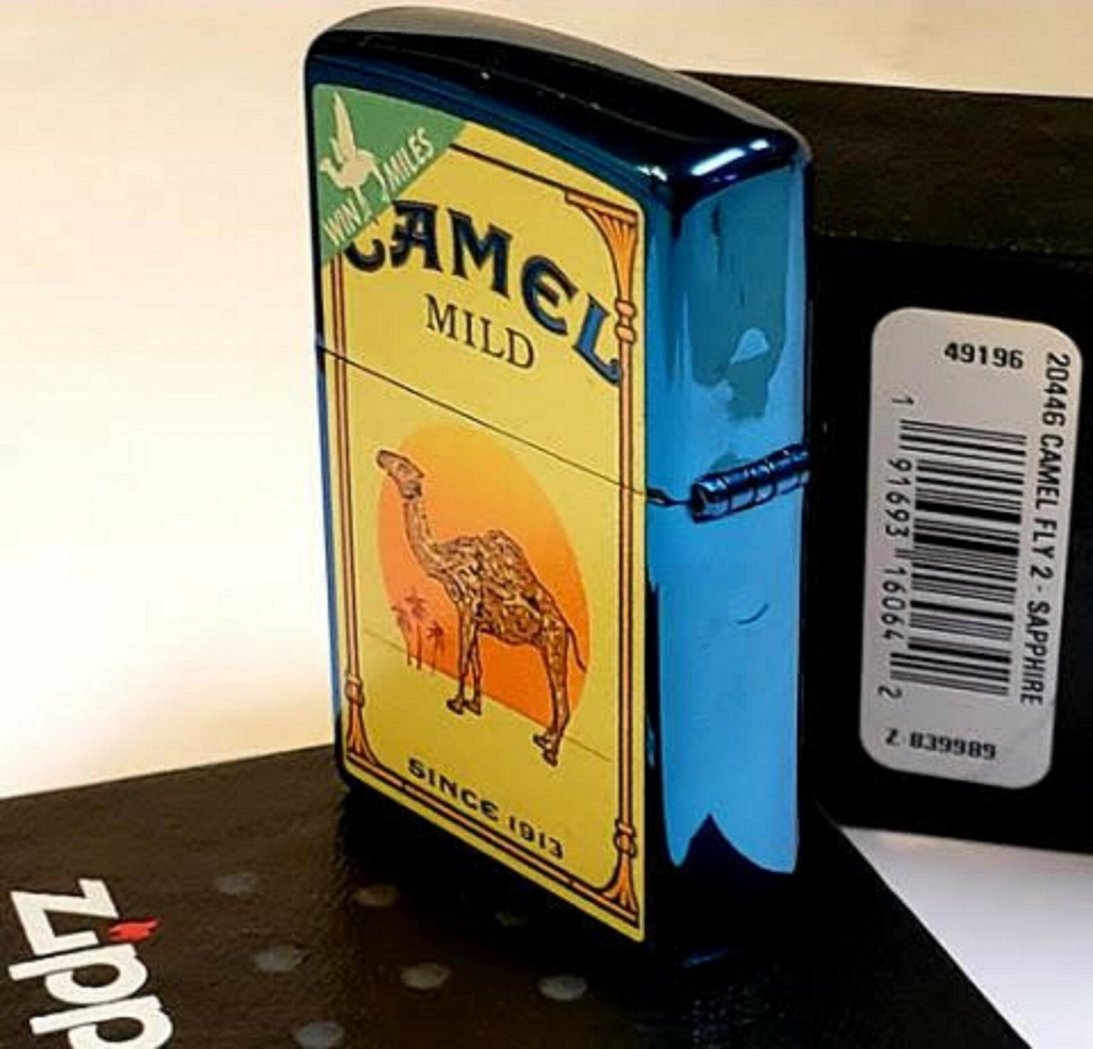 Camel Zippoライター 【非売品】Made in USA Vintage Zippo Camel Cigarettes Chrome Promotional Lighter w