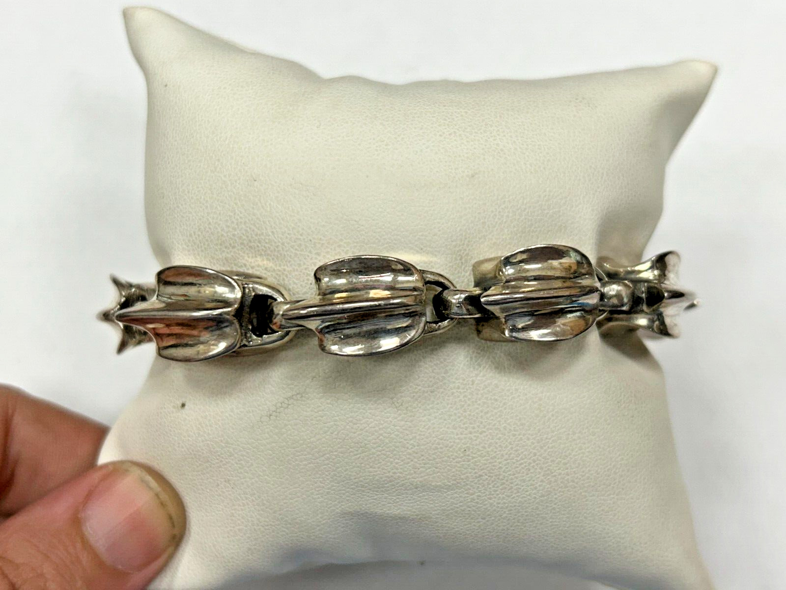 925 Sterling silver Solid 9 Inch Eagle Head Clasp… - image 7