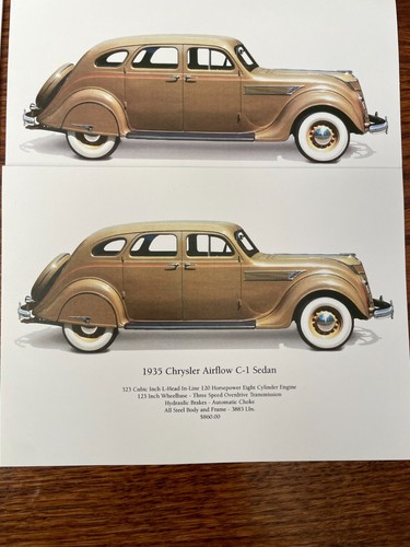 Set di 15 biglietti di auguri classici Chrysler vuoti Mopar Dodge Plymouth Airflow - Foto 11 di 14