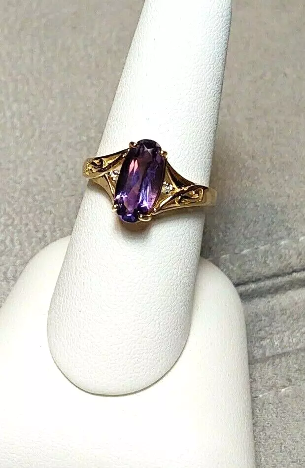 10kt gold amethyst ring deals