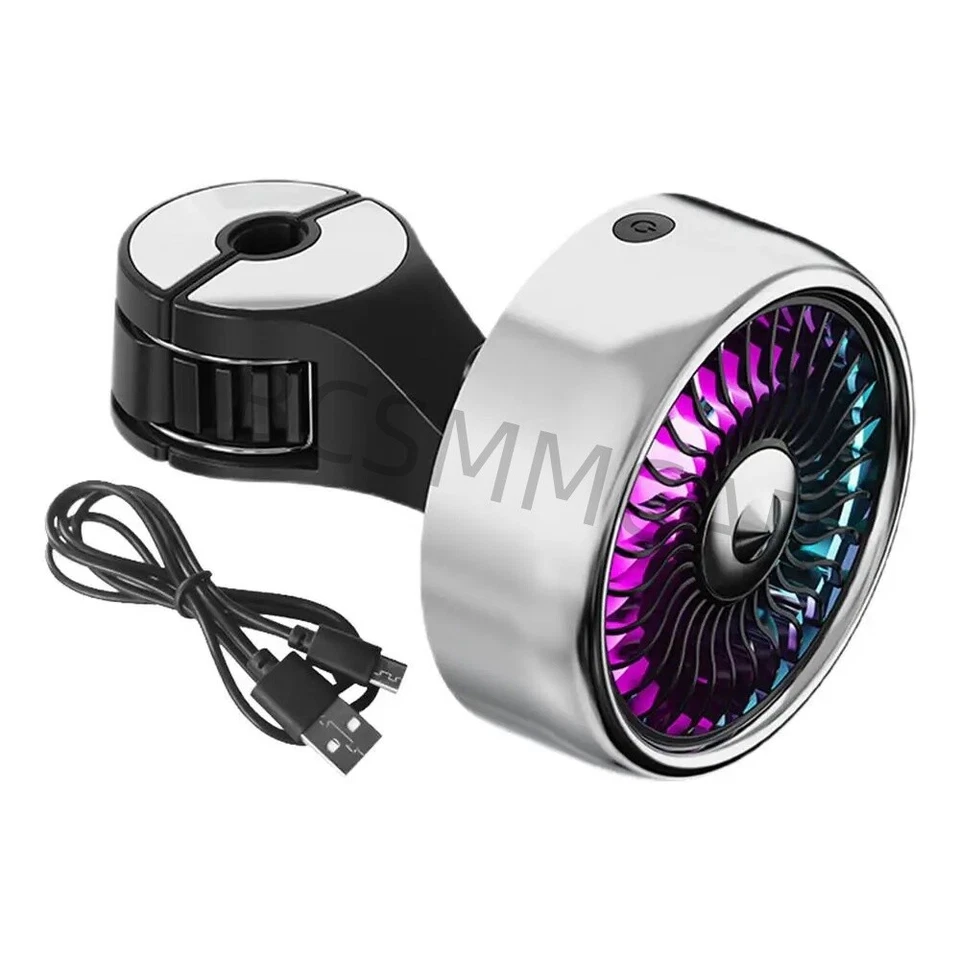 Car ABS Cooling Fan For Backseat USB Powered Auto Seat Hook Fans With 3 Speeds - Изображение 2 из 4