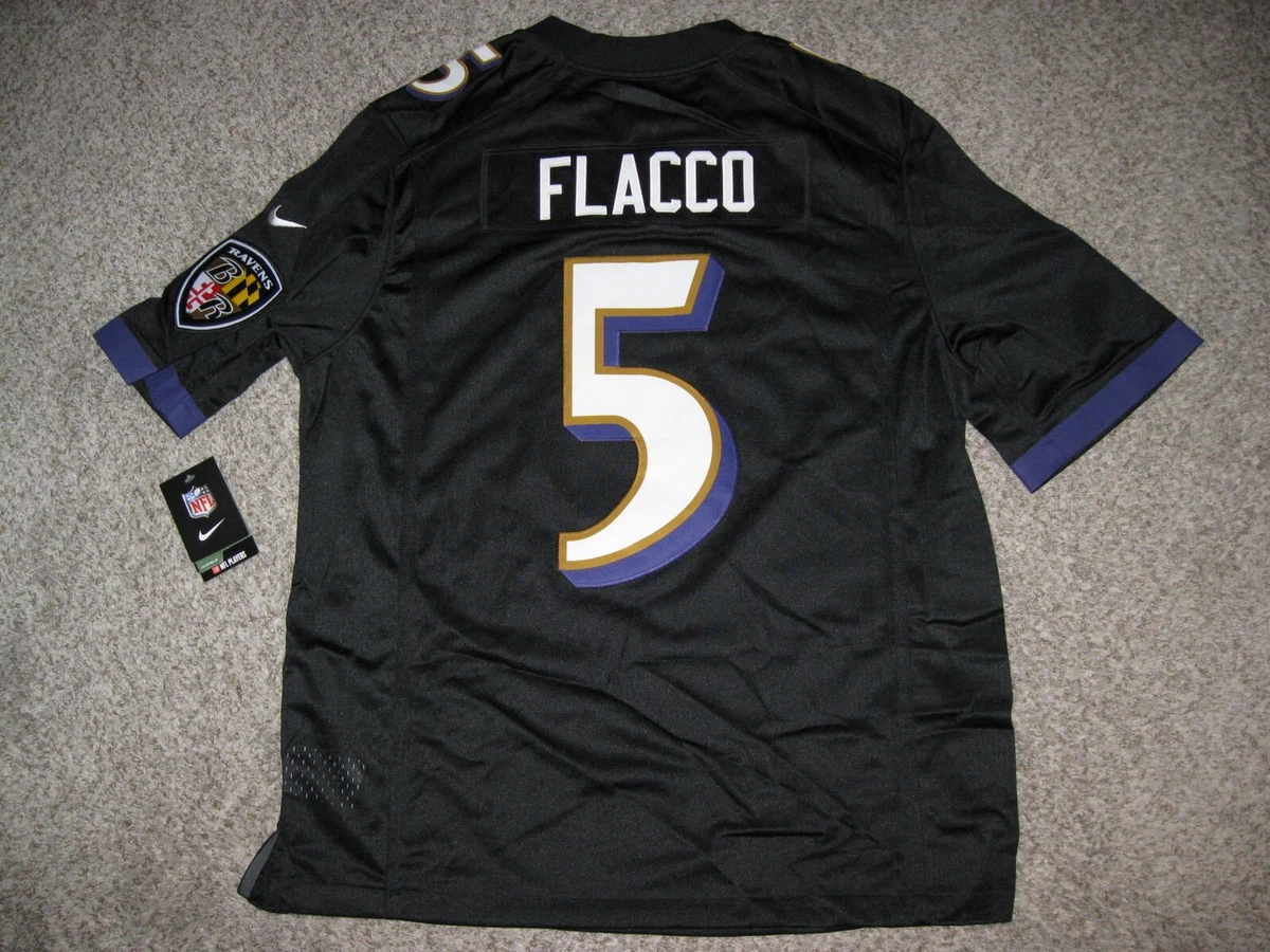 Joe Flacco Baltimore Ravens Mens Black Nike Limited Jersey