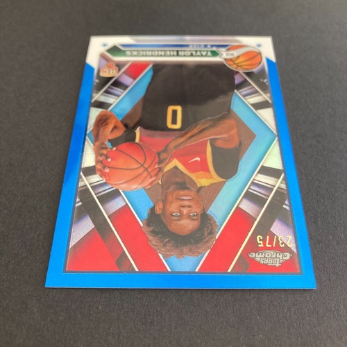 Taylor Hendricks 2023-24 Topps Chrome Blue Refractor /75 Rookie Card 147 Base RC - Picture 5 of 9