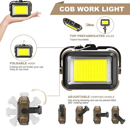 3500W LED Arbeitsleuchte Akku Aufladbar Werkstattlampe Baustrahler Flutlicht DHL - Bild 31 von 63