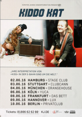 Kiddo Kat - Kiss, All Cities 2016 | Konzertplakat | Poster