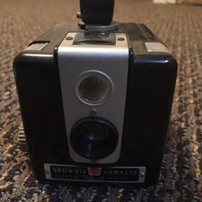 Kodak Brownie Hawkeye Flash Camera with the original strap - manuf. 12/1952