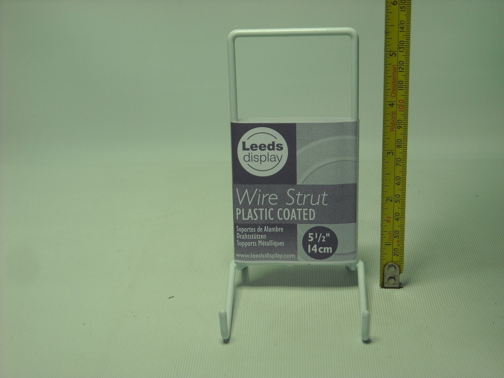 ONE of MEDIUM 5.5"" PLASTIC COATED WIRE STRUT DISPLAY STAND Max Plate of 11"" 27cm