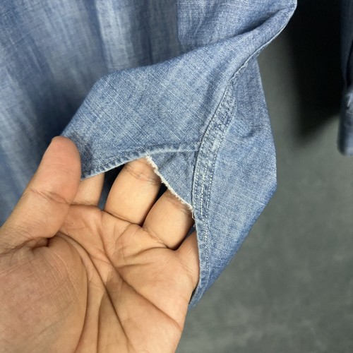 Vintage Polo Ralph Lauren Chambray Shirt Mens Size XL Explorer Shirt - Picture 17 of 20