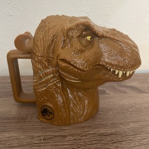 Jurassic Park World T-Rex Head Mug Cup Flip Top Lid Live Tour Tyrannosaurus Rex